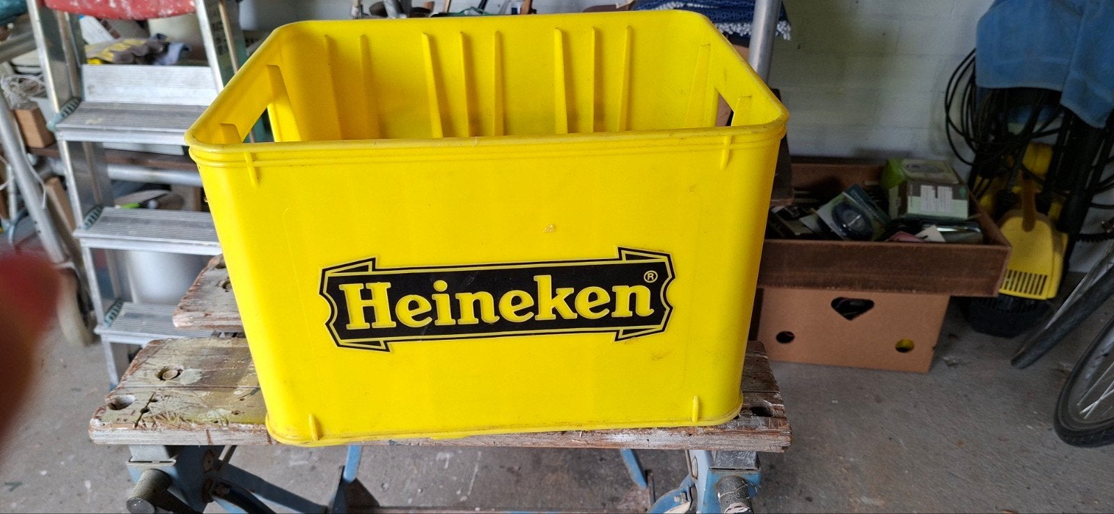 Vintage Heineken bierkrat, Ophalen, Gebruikt