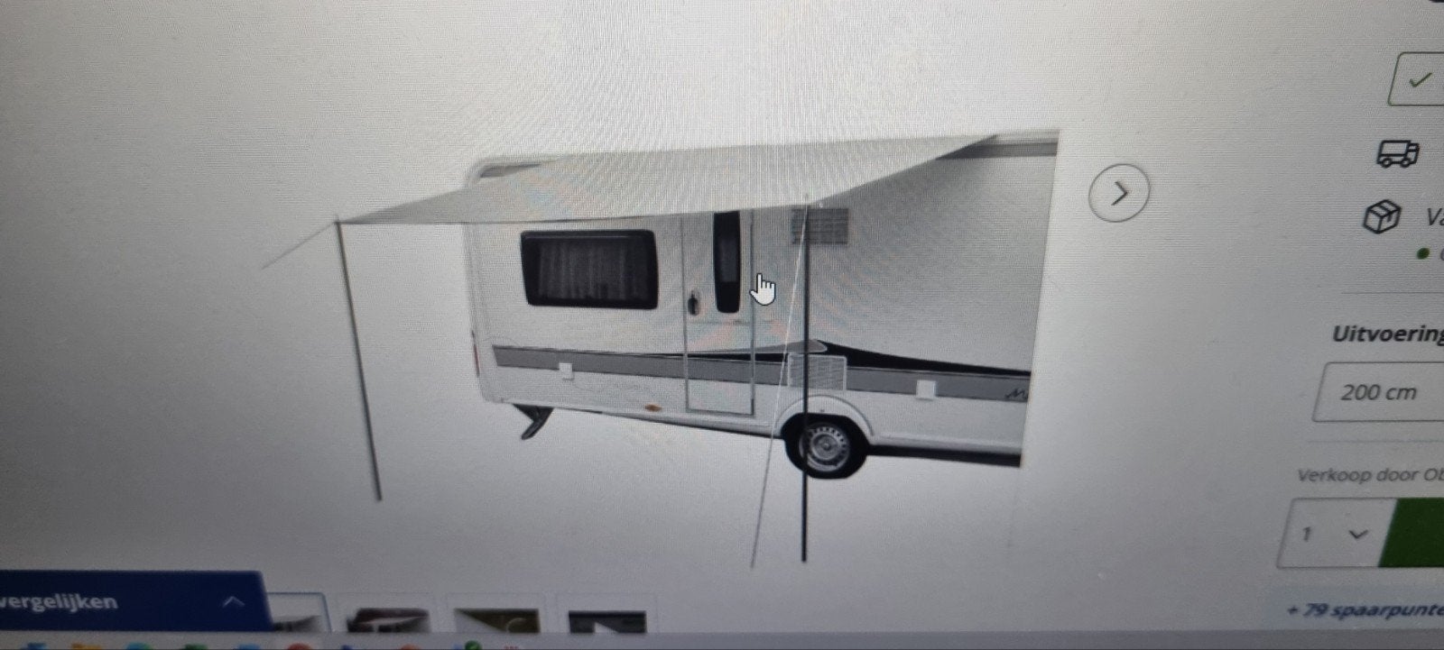 Luifel met stokken, Caravans en Kamperen, Ophalen of Verzenden