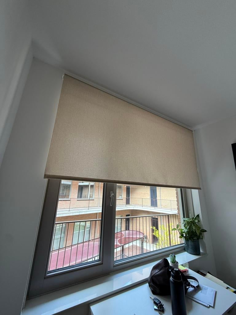 Beige rolgordijn, zo goed als nieuw 210x190 (bxh), Ophalen, 100 tot 150 cm, Beige, Zo goed als nieuw