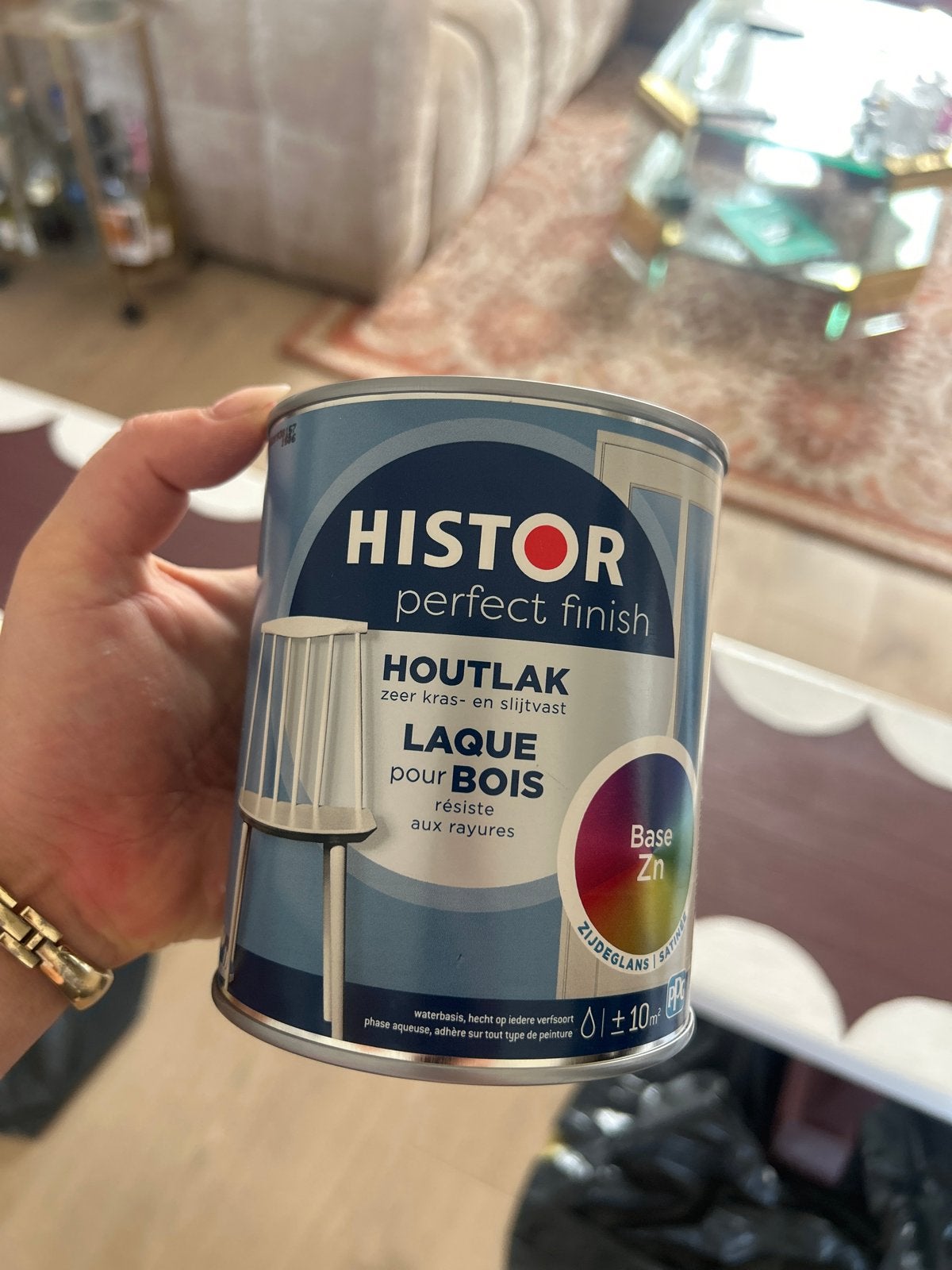 Histor Perfect Finish Houtlak Aubergine Zijdeglans Ongeopend, Ophalen, Paars, Nieuw, Lak