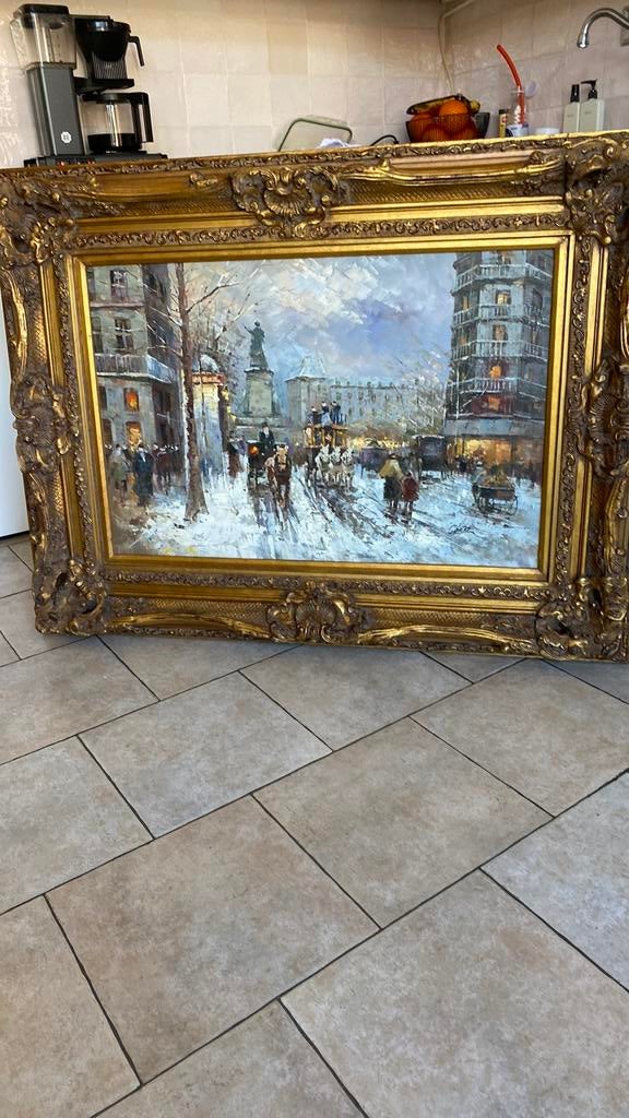 Schilderij op doek c ververs, Ophalen