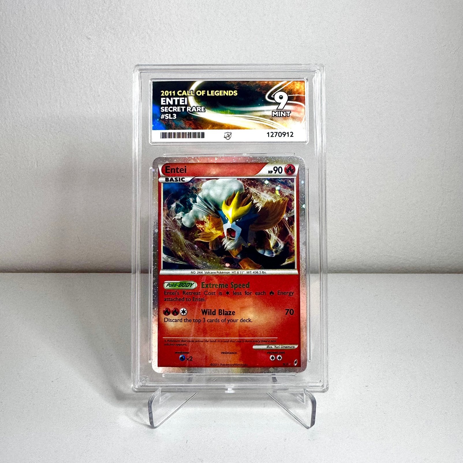 Pokémon Entei SL3 ACE 9 Call of Legends, Ophalen of Verzenden, Zo goed als nieuw