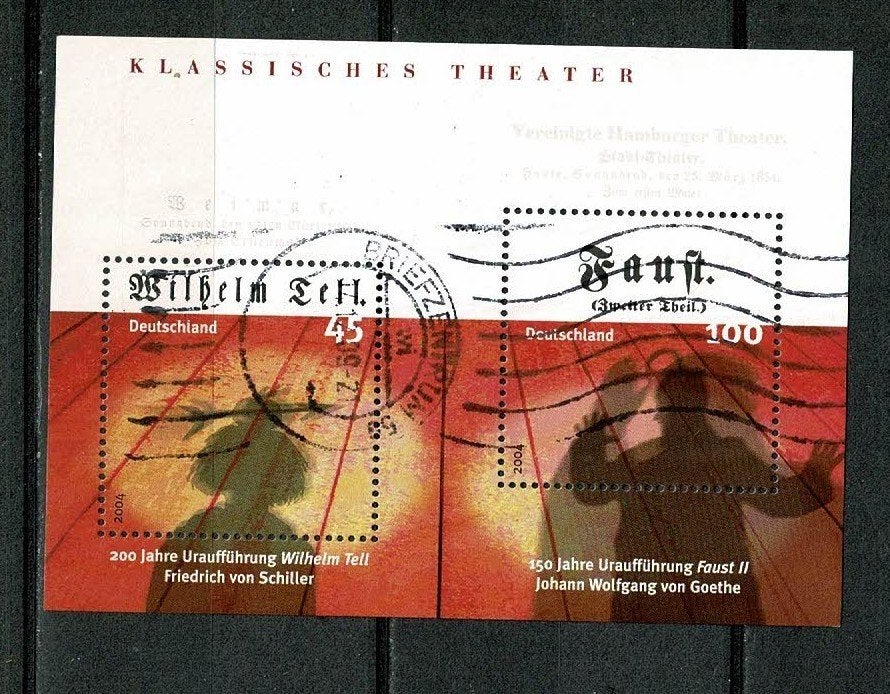 Duitsland : 2004 - Theater - Michel blok 65 - 2391/92, Verzenden, 1990 tot heden, Gestempeld