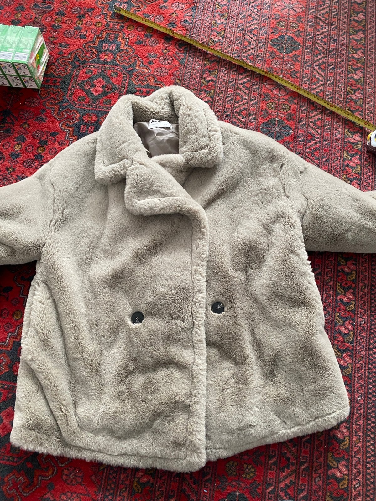 Rita Ora x Primark Faux Fur Jas Maat L, Kleding | Dames, Ophalen of Verzenden, Zo goed als nieuw, Maat 42/44 (L), Beige