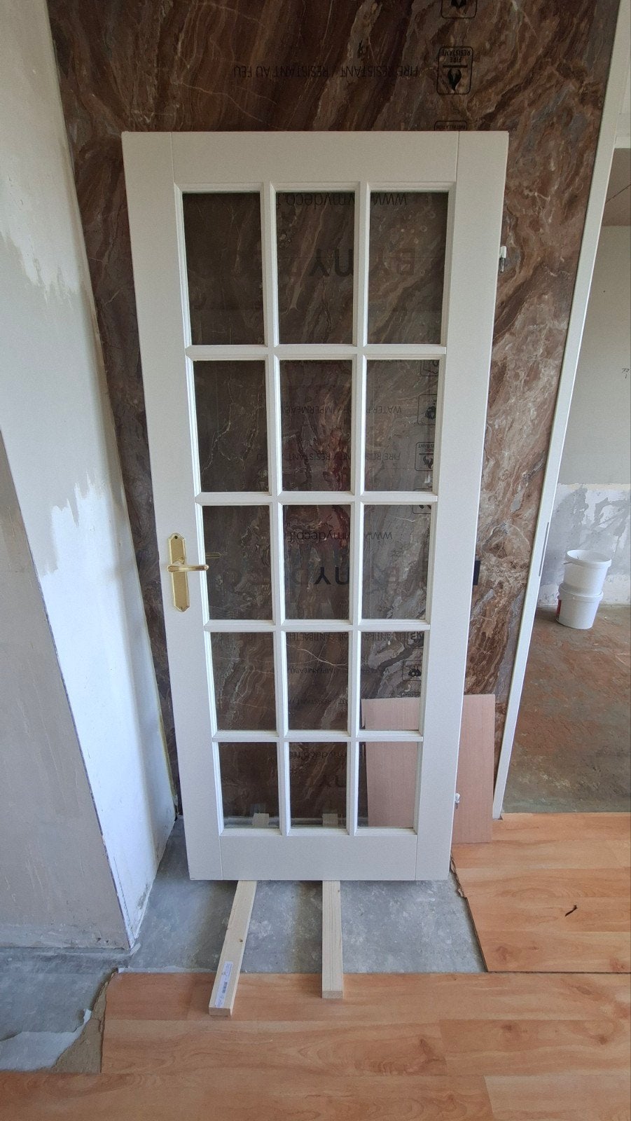 Witte binnendeur met 15 glasruiten – ca. 84 x 201 cm (m2459043018 ...