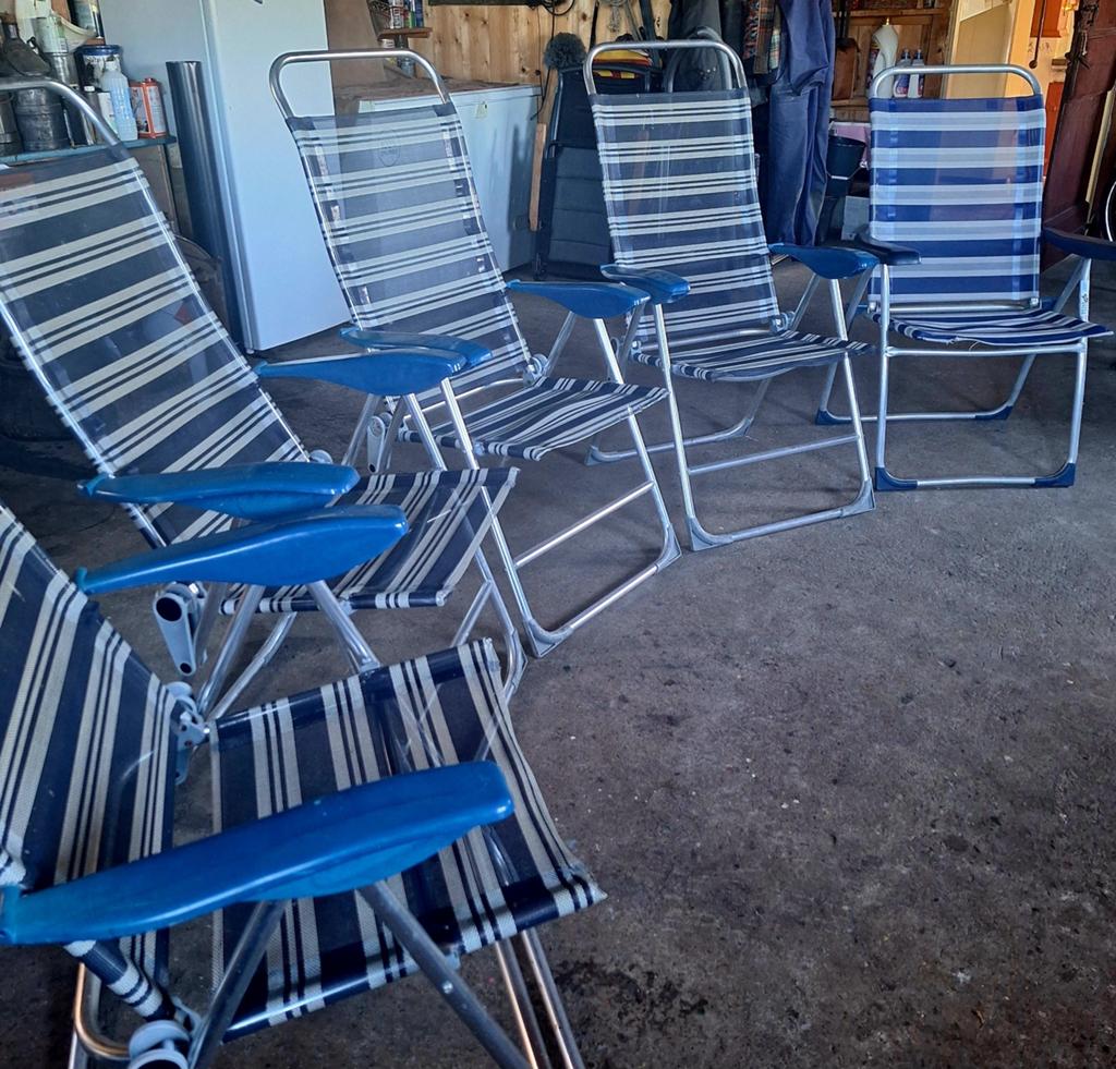 Tuinstoelen 5 stuks inklapbaar., Tuin en Terras, Ophalen, Gebruikt