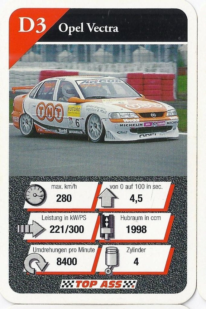 Kw2061 verzamelplaatje d3 auto sport opel vectra, Ophalen of Verzenden, Zo goed als nieuw, Auto's