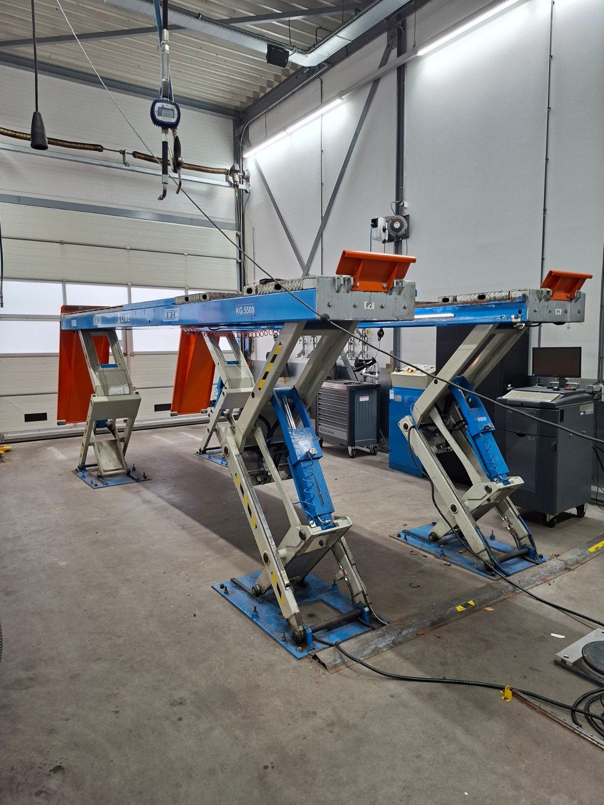 Schaarhefbrug Omcn xline 5500kg 5.6m rijbaan uitlijn hefbrug, Ophalen, Nieuw