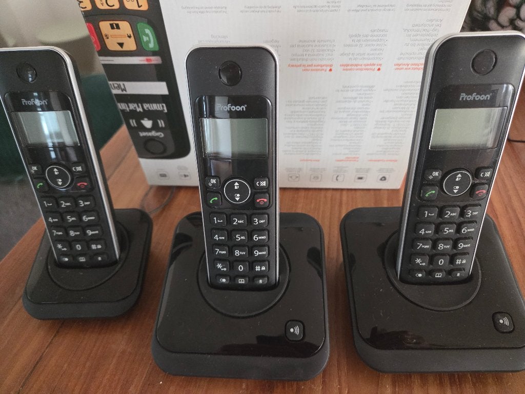 Profoon draadloze telefoonset, Ophalen, Gebruikt, 3 handsets