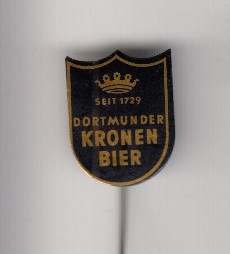 Dortmunder Kronen Bier speldje, Gebruikt, Niet vindbaar, Niet vindbaar, Speldje of Pin