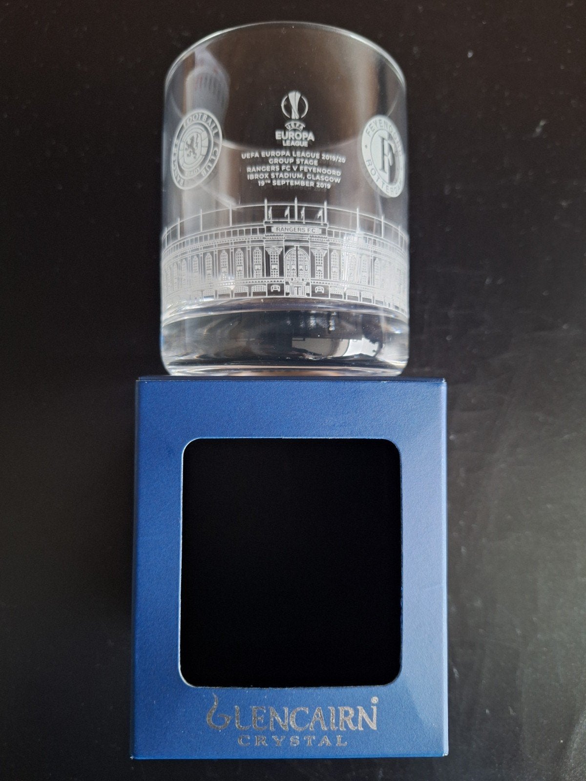 Whisky glas Rangers FC - Feyenoord, Verzenden, Nieuw, Feyenoord, Overige typen
