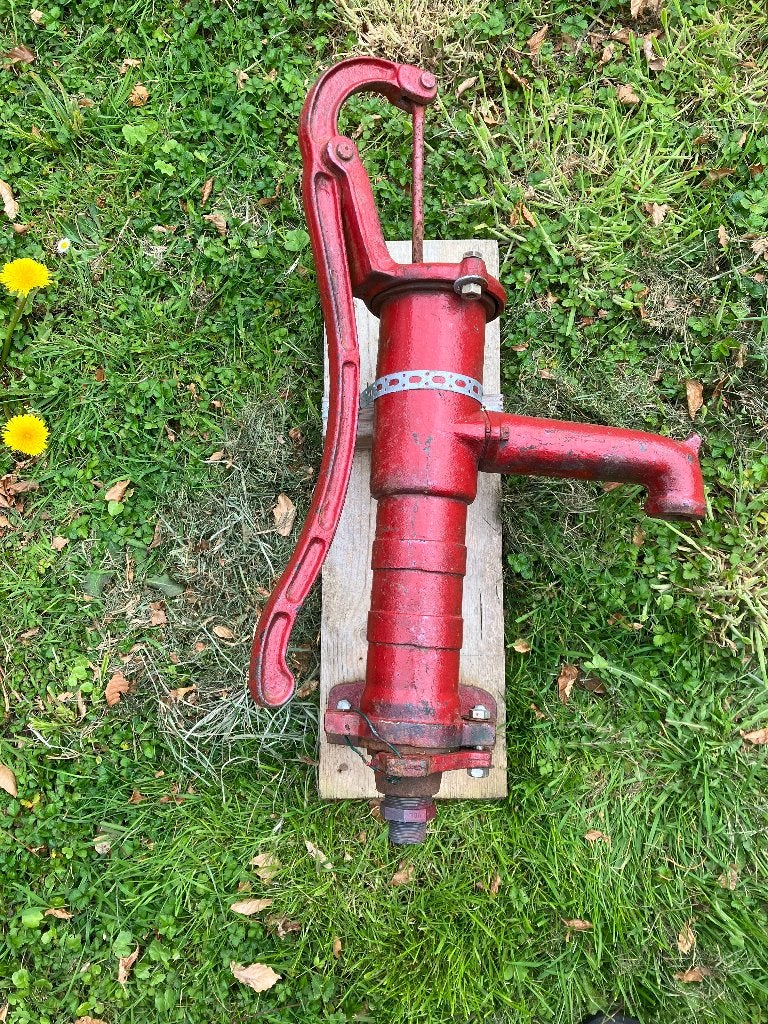 antiek waterpomp met slinger gietijzer rood, Tuin en Terras, Ophalen, Gebruikt, Handmatig, Overige typen