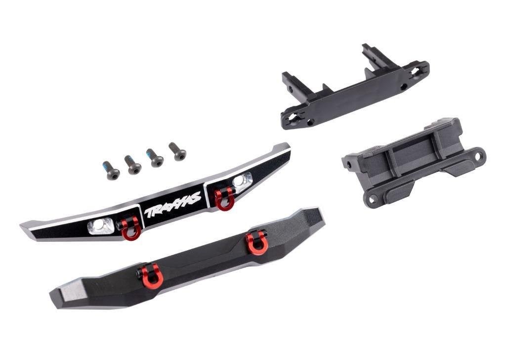 Bumper, voor (1), achter (1), 6061-T6 aluminium (zwart-geano, Elektro, Nieuw, Ophalen of Verzenden, Onderdeel
