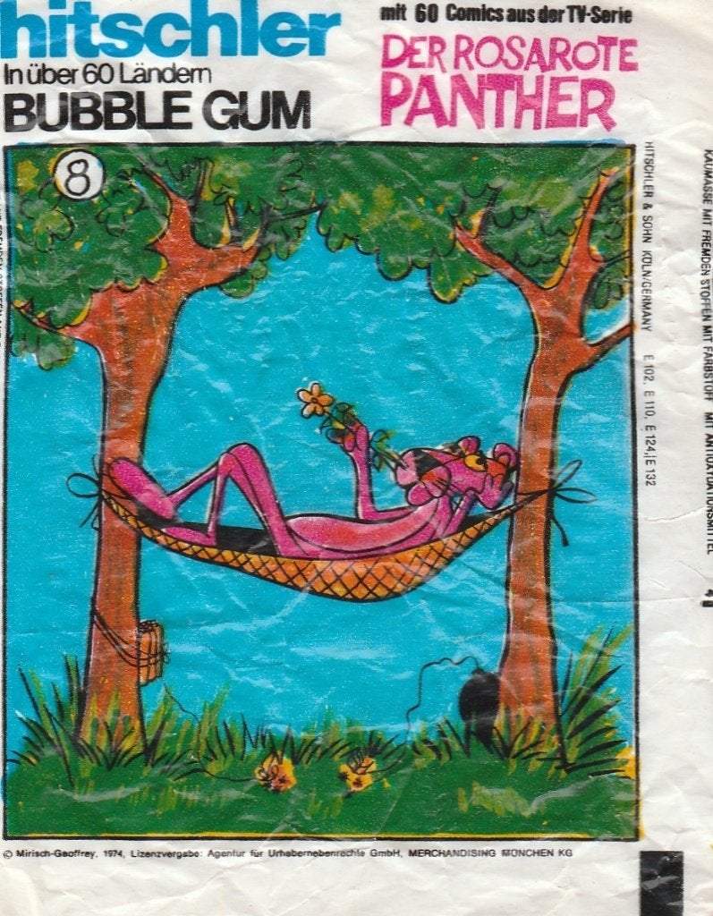 Kauwgomplaatje, Pink Panter, nr 8  (613), Ophalen of Verzenden, Gebruikt
