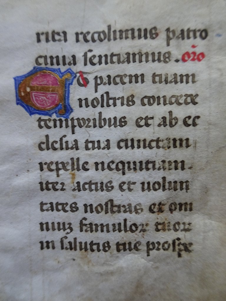 Getijdenboek miniatuur manuscript perkament 10 Italie 1400, Verzenden