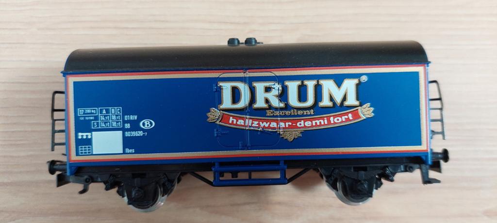 Marklin 4415 wagen Drum tabak, Wisselstroom, Wagon, Ophalen of Verzenden, Zo goed als nieuw