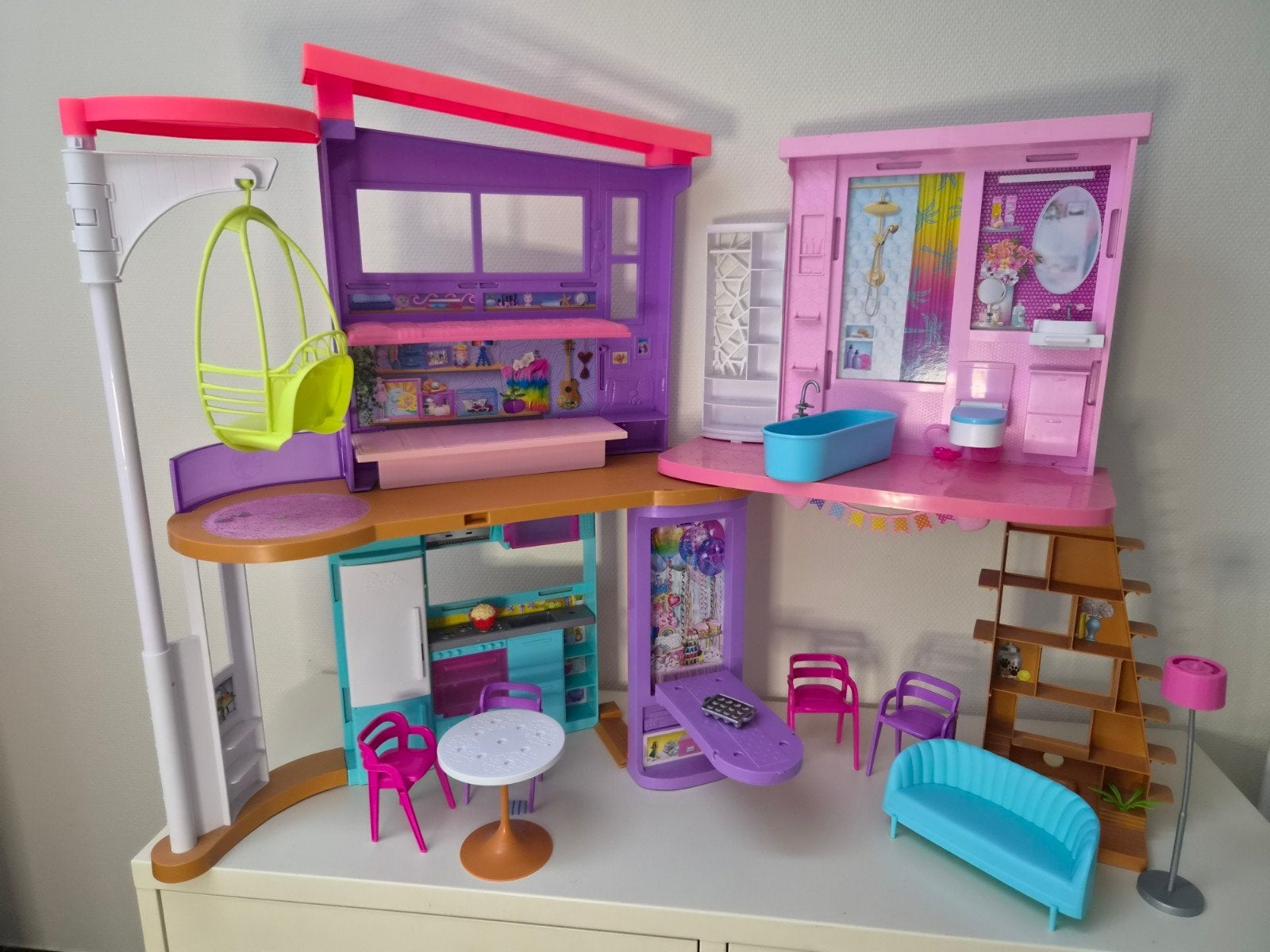 Barbie Droomhuis met Meubels en Accessoires, Ophalen, Gebruikt, Jongen of Meisje