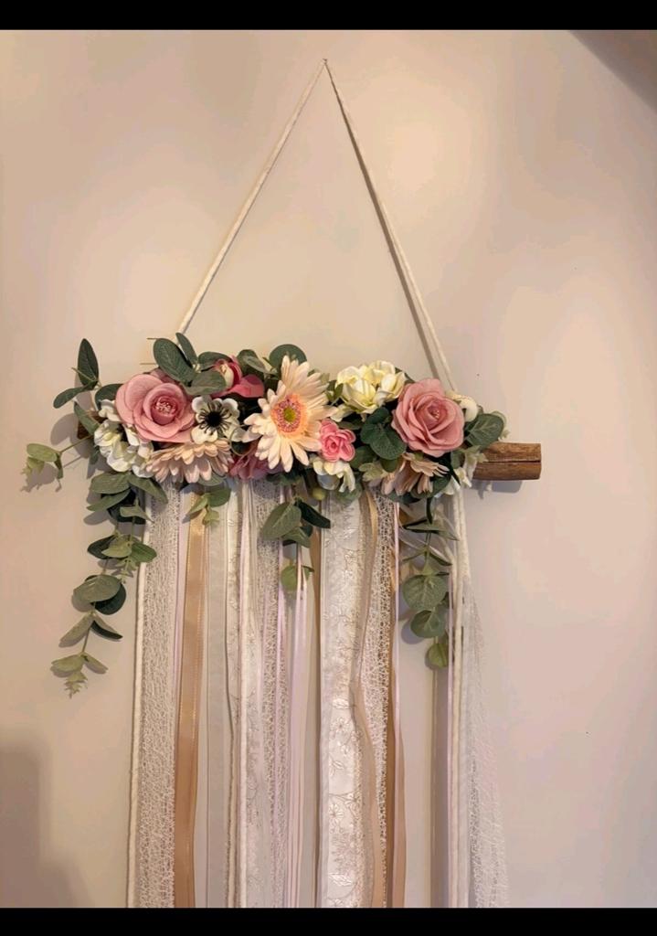 Bruiloft decoratie bloemen - Romantische bloemenslinger, Ophalen of Verzenden