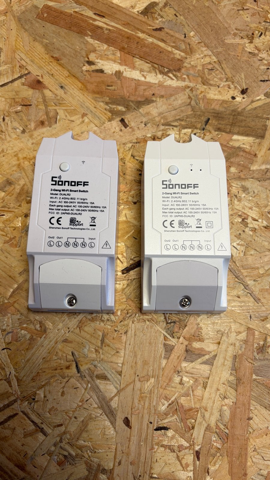 Sonoff DUALR2 2-Gang Wi-Fi Smart Switch (2 stuks), Ophalen of Verzenden, Gebruikt, Overige merken, Schakelaar