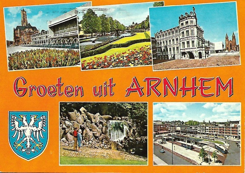 Arnhem- -5-luik., Verzamelen, Ansichtkaarten | Nederland, Verzenden, 1960 tot 1980, Gelopen, Gelderland