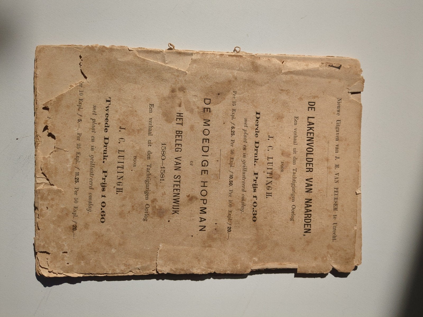 Oud kinderboek: De Lakenwever van Naarden, J.C. Luitingh II, Boeken, Ophalen of Verzenden, Gelezen, J.C. Luitingh II