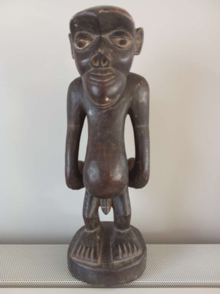 Afrikaans beeld tribaal Luba- en Tabwa samenlevingen., Antiek en Kunst, Hout, Afrika, Ophalen of Verzenden, 46 cm