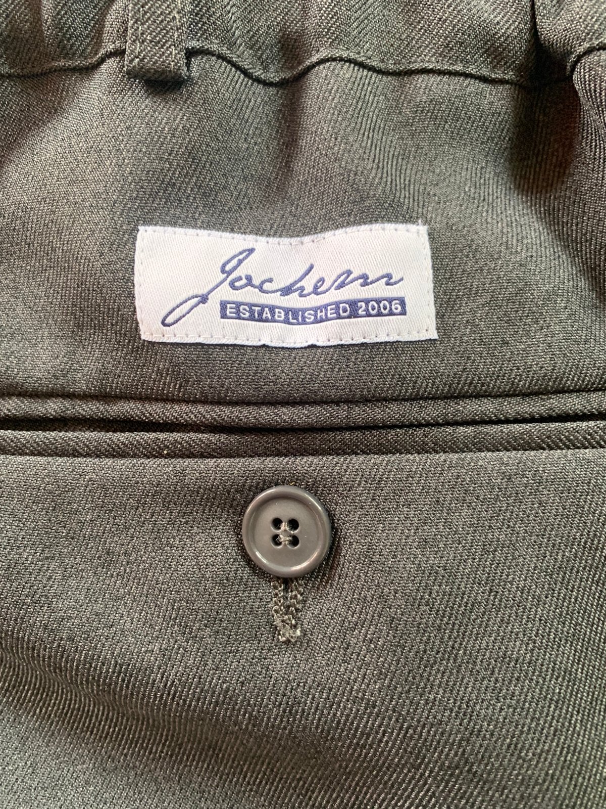 Donkergrijze senioren pantalon met elastiek ., Ophalen of Verzenden, Zo goed als nieuw, Maat 52/54 (L), Grijs