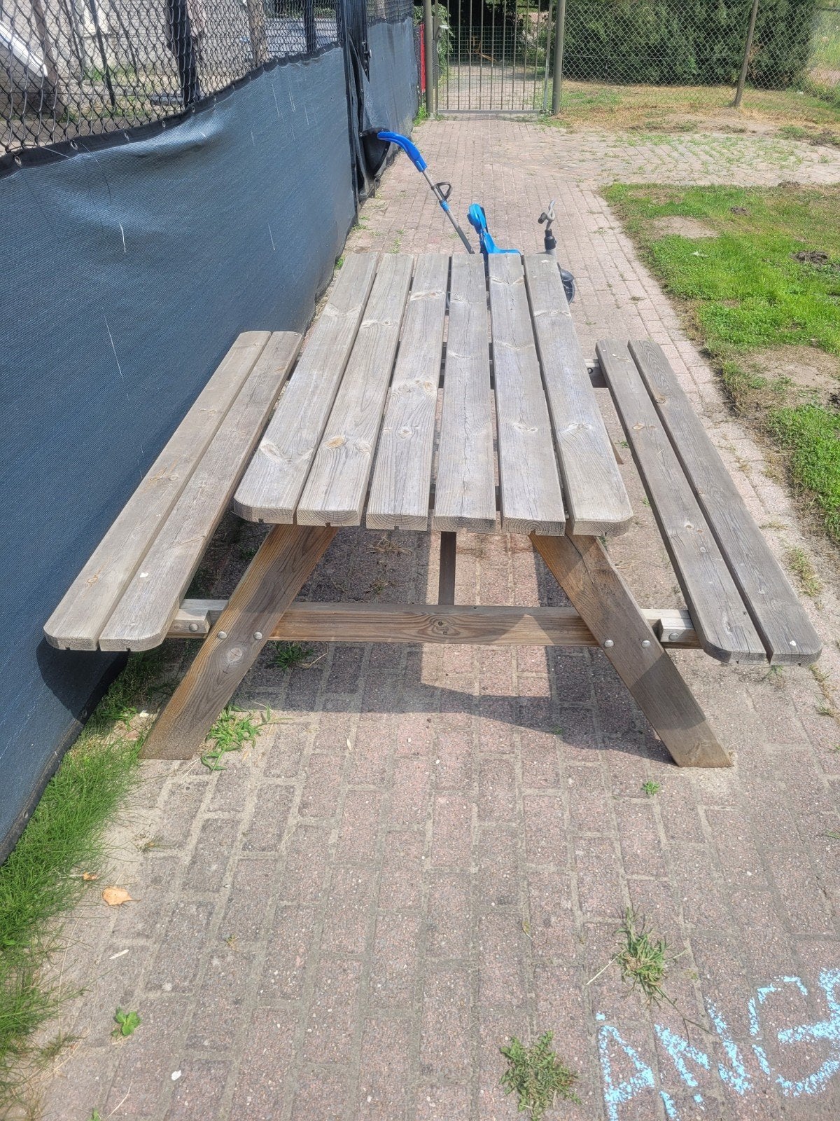 2 picknick tafels, Ophalen, Rechthoekig, Hout