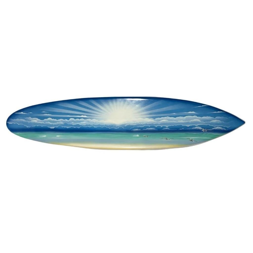 Ocean Sunrise - Surfboard Decoratie Surfplank 150 cm Hout, Verzenden, Hout, Westerndeco, Storkstraat , zoetermeer
