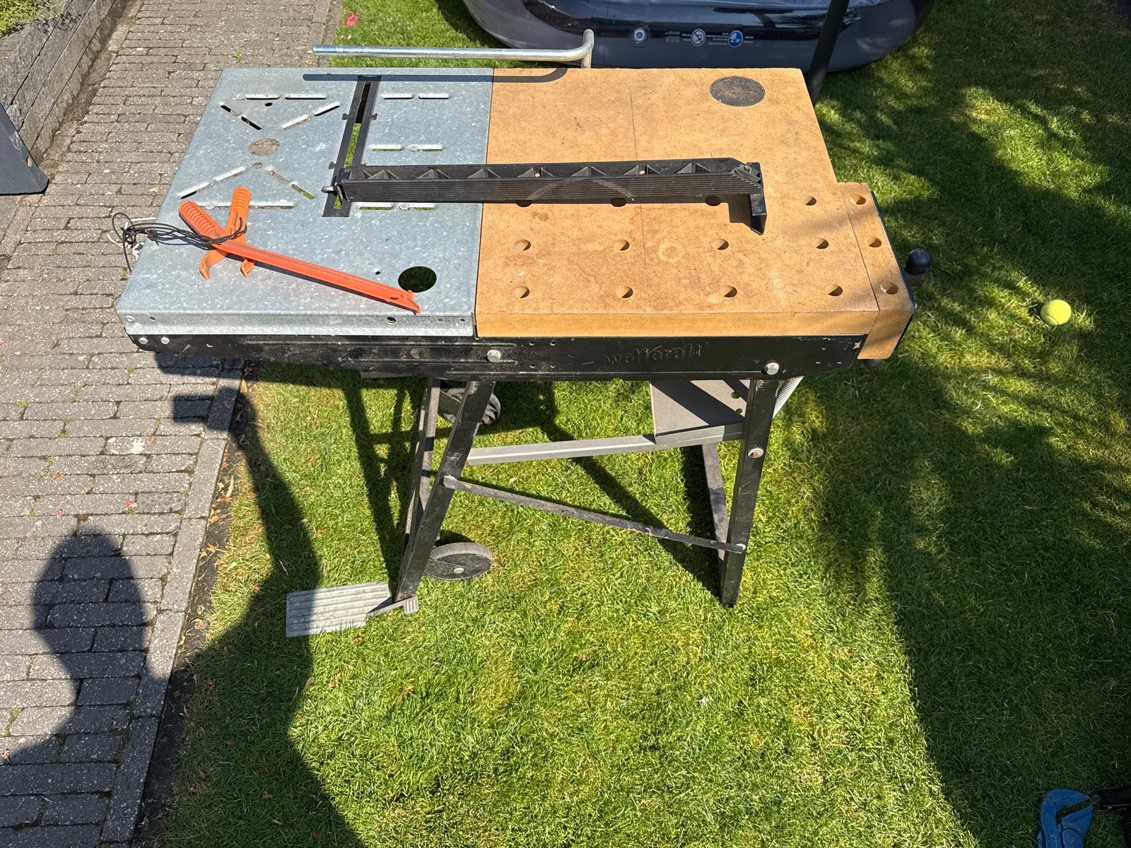 Wolfcraft Master 200 Werkbank met bankschroef, Ophalen of Verzenden, Gebruikt, 70 tot 120 cm, Bankschroef