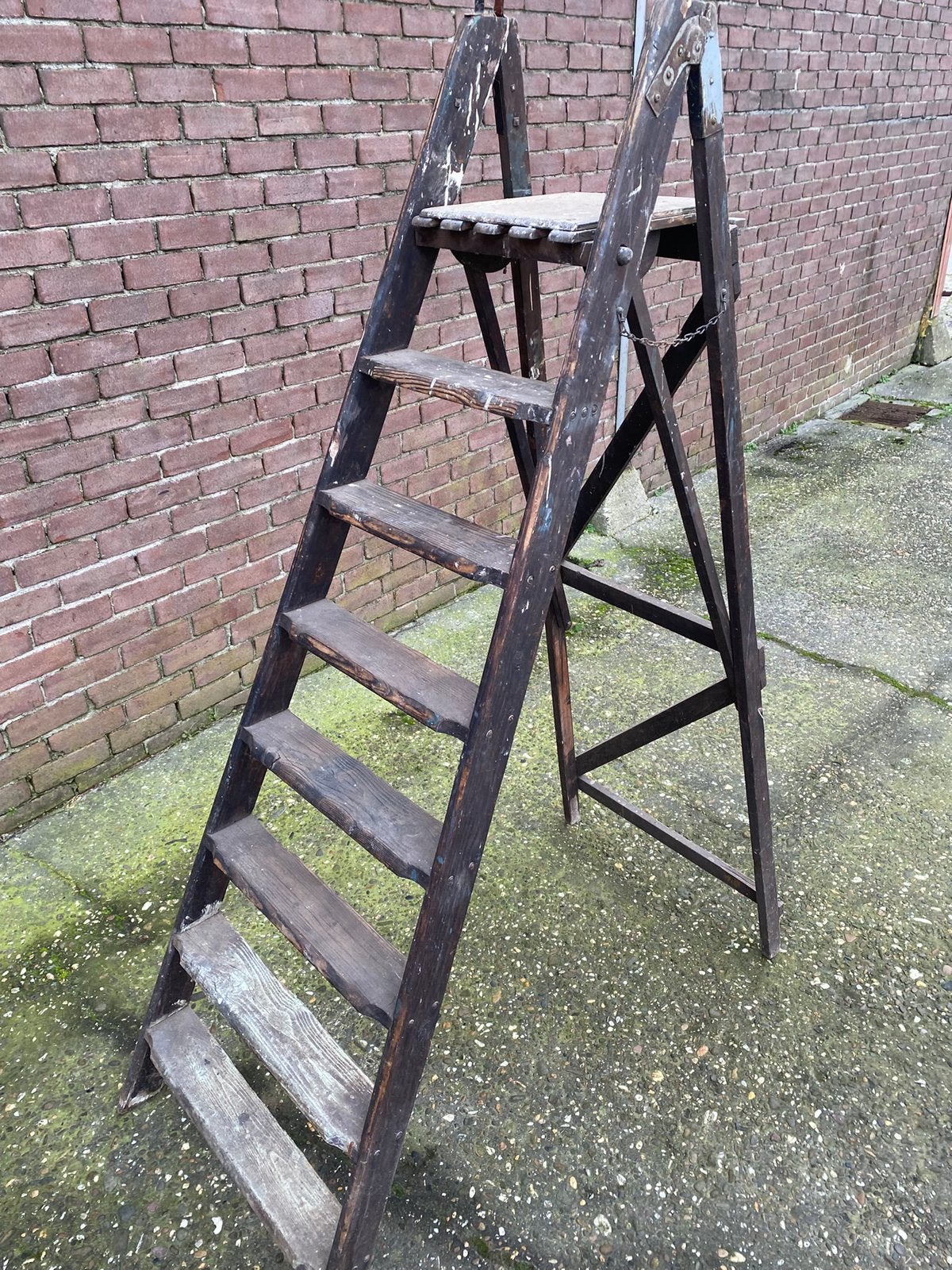 Houten vintage schilderstrap, Ophalen, Zo goed als nieuw, Minder dan 2 meter