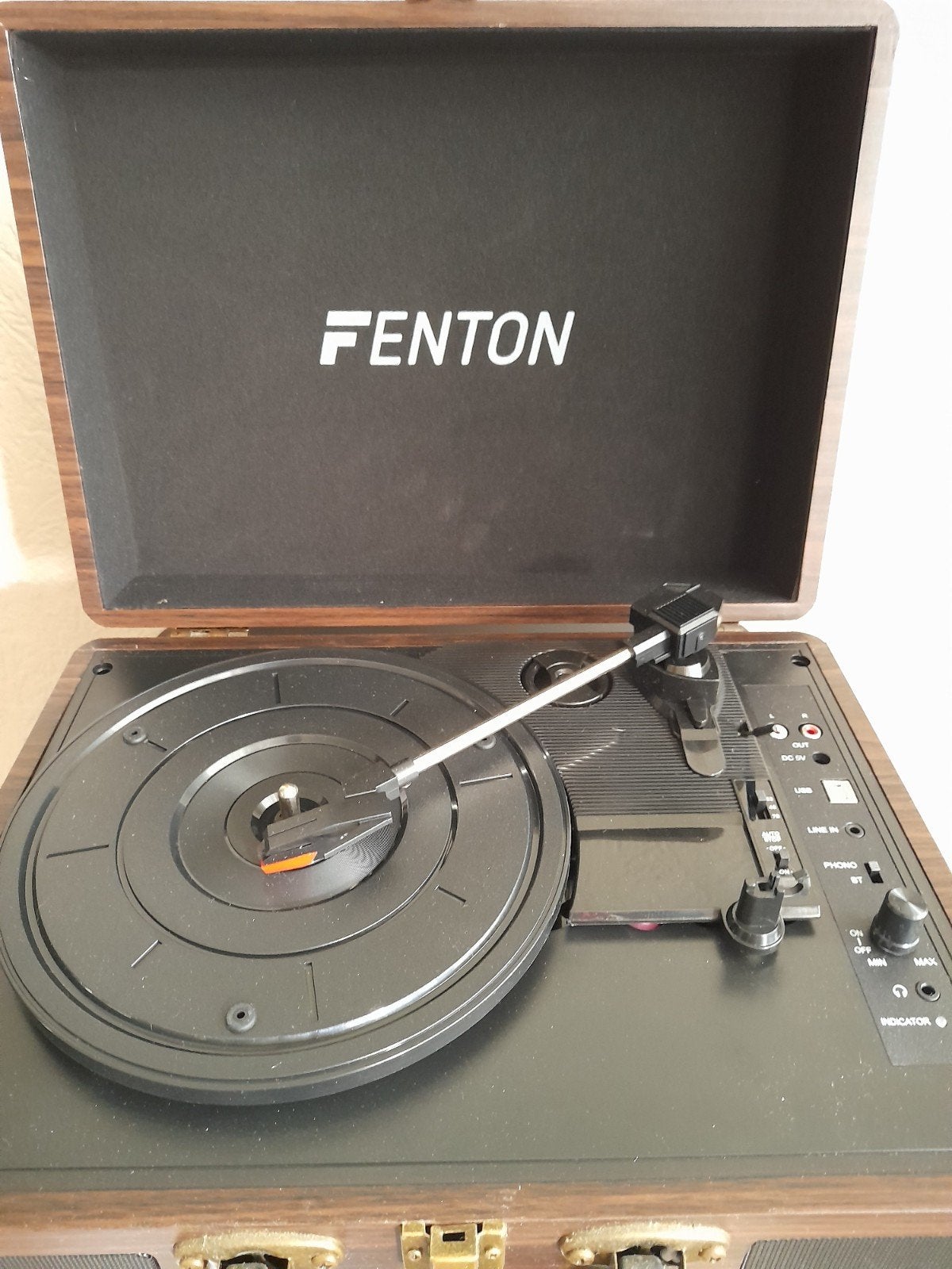 Fenton platenspeler met 85 LP's en diverse singles, Ophalen of Verzenden, Gebruikt, Platenspeler, Overige merken
