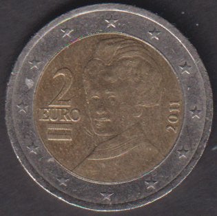 2 € munt Oostenrijk 2011. AD1. no.22 S, Postzegels en Munten, Verzenden, Oostenrijk, 2 euro, Setje