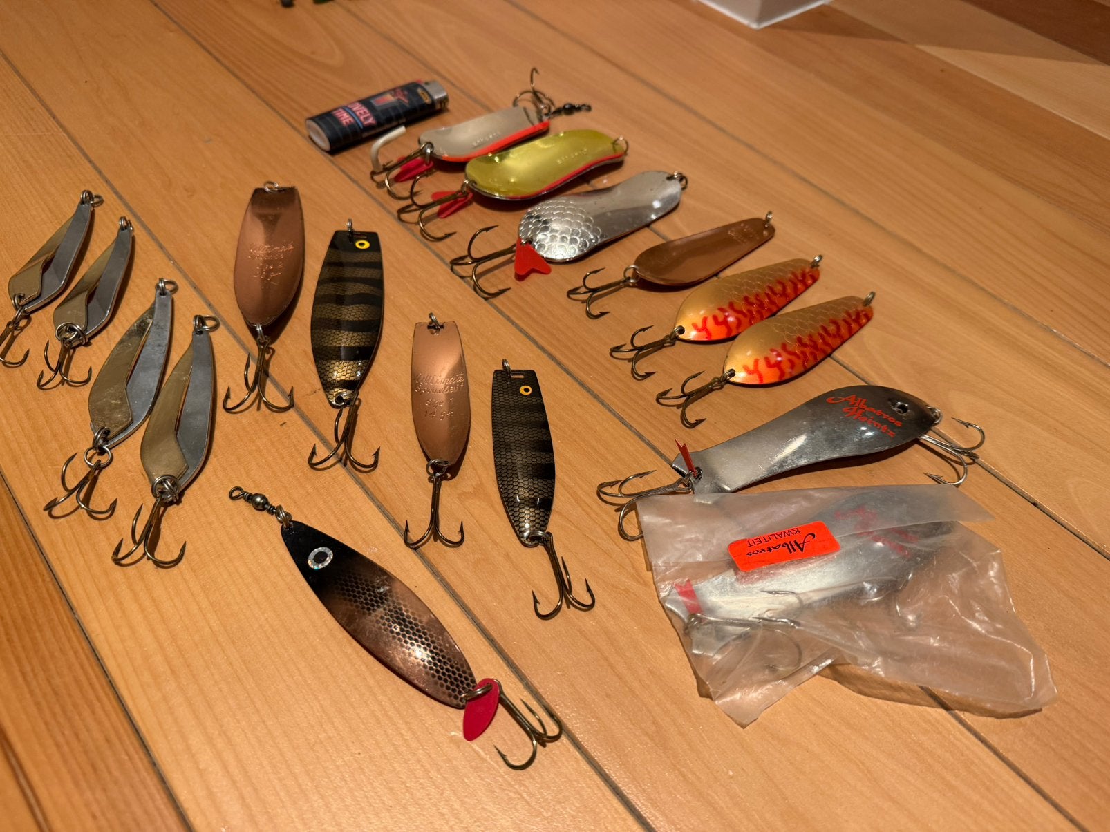 Blinkers kunstaas voor het vissen op Snoek, 17 stuks, Ophalen of Verzenden, Zo goed als nieuw, Overige typen