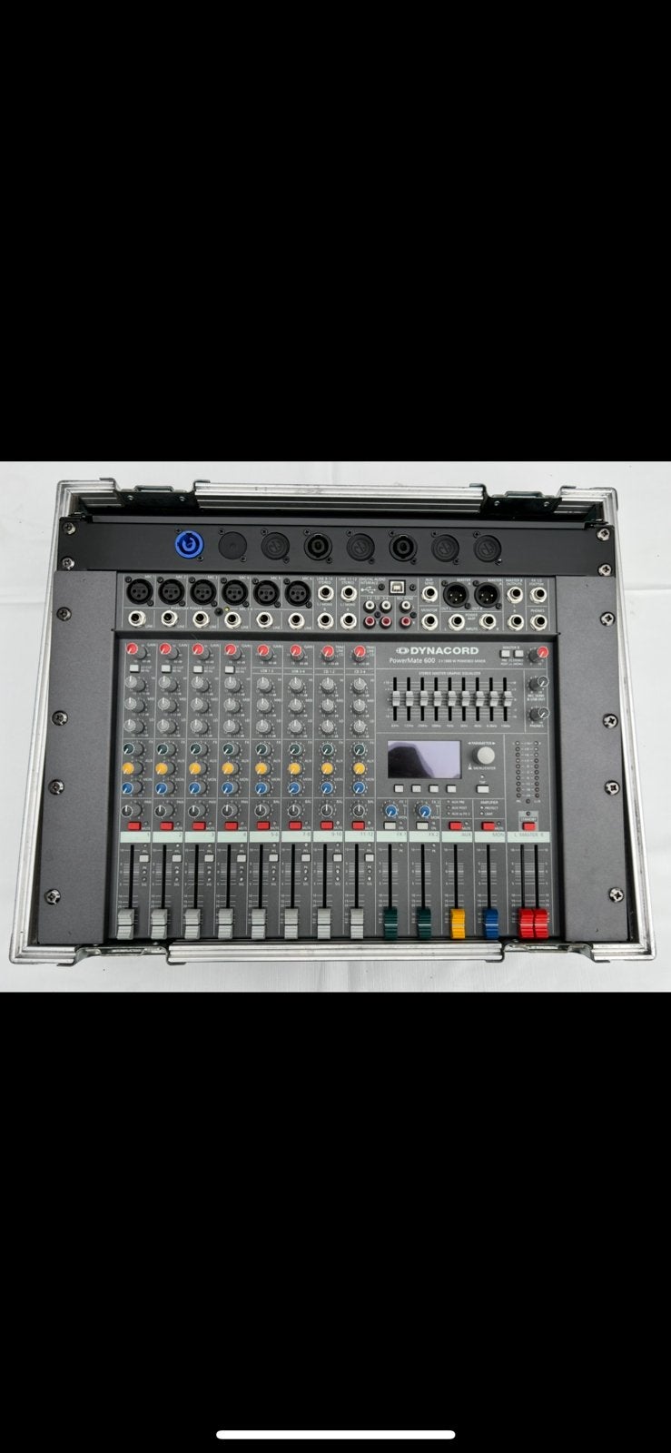 Dynacord PowerMate 600 MK3 Powered Mixer + Flightcase, Ophalen, Zo goed als nieuw, 10 tot 20 kanalen