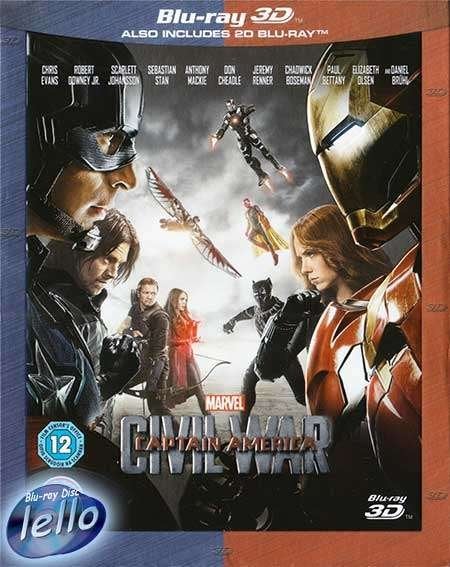 Blu-ray 3D: Captain America 3: Civil War (2016 Chris Evans)S, Ophalen of Verzenden, Nieuw in verpakking, Actie