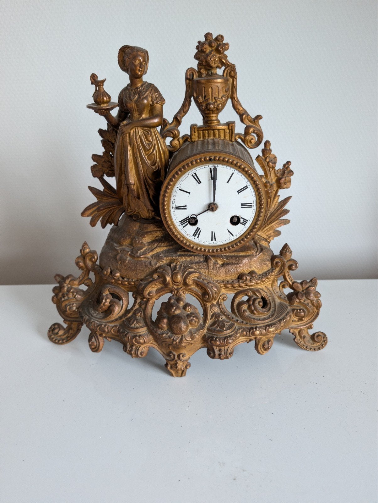 Antieke Franse  sierpendule / schouwklok, Antiek en Kunst, Antiek | Klokken, Ophalen