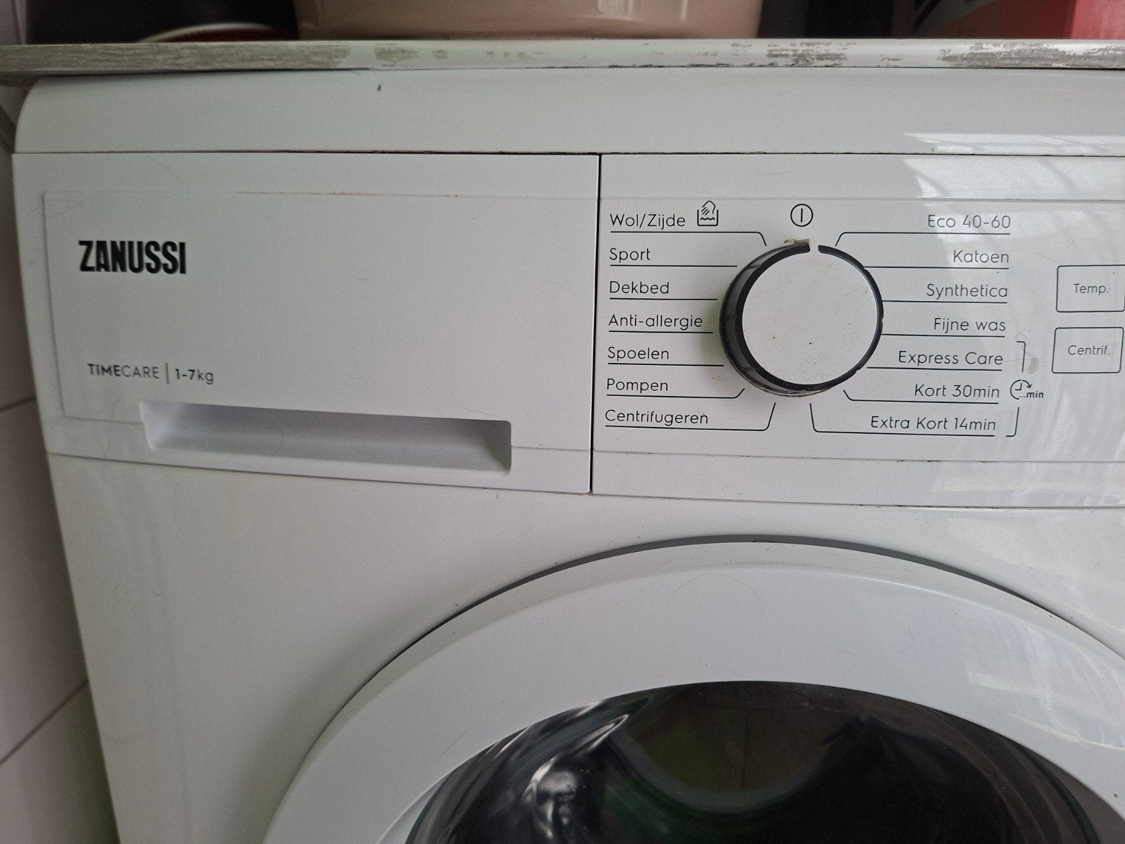 wasmachine zanussi 1 tot 7 kg, Witgoed en Apparatuur, Ophalen of Verzenden, Gebruikt, 1200 tot 1600 toeren, 85 tot 90 cm