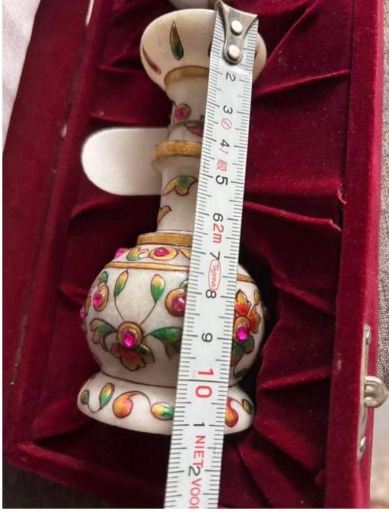 Set van een decoratieve marmeren vaas en klok, Ophalen of Verzenden, Gebruikt, Staande klok