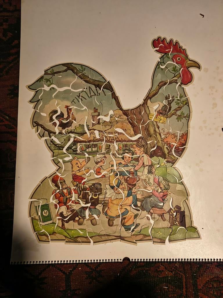 Tiktak koffie en thee reclame legpuzzel 30er jaren, Ophalen of Verzenden