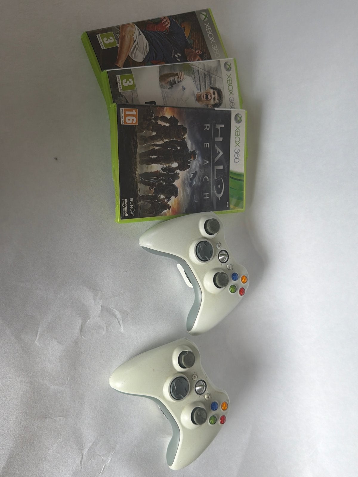 Xbox 360 Pro/Premium met 60GB HDD, 2 controllers en games, Ophalen, 60 GB, Gebruikt, Met games