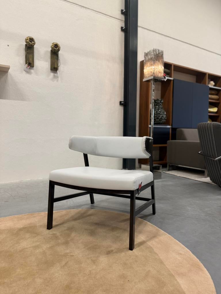 Showmodel Molinari Thelma fauteuil zwart wit design stoel, Nieuw, 75 tot 100 cm, Ophalen of Verzenden, Molinari