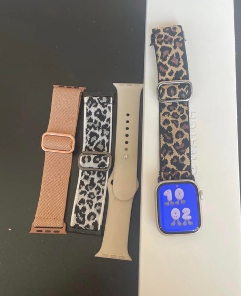 Apple Watch Series 8 Starlight Aluminium 41mm, Ophalen, Gebruikt, Zilver, IOS