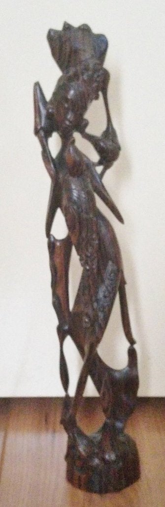 Mooi Indonesisch houtsnijwerk, Ophalen of Verzenden, 20 - 50 cm, Bruin