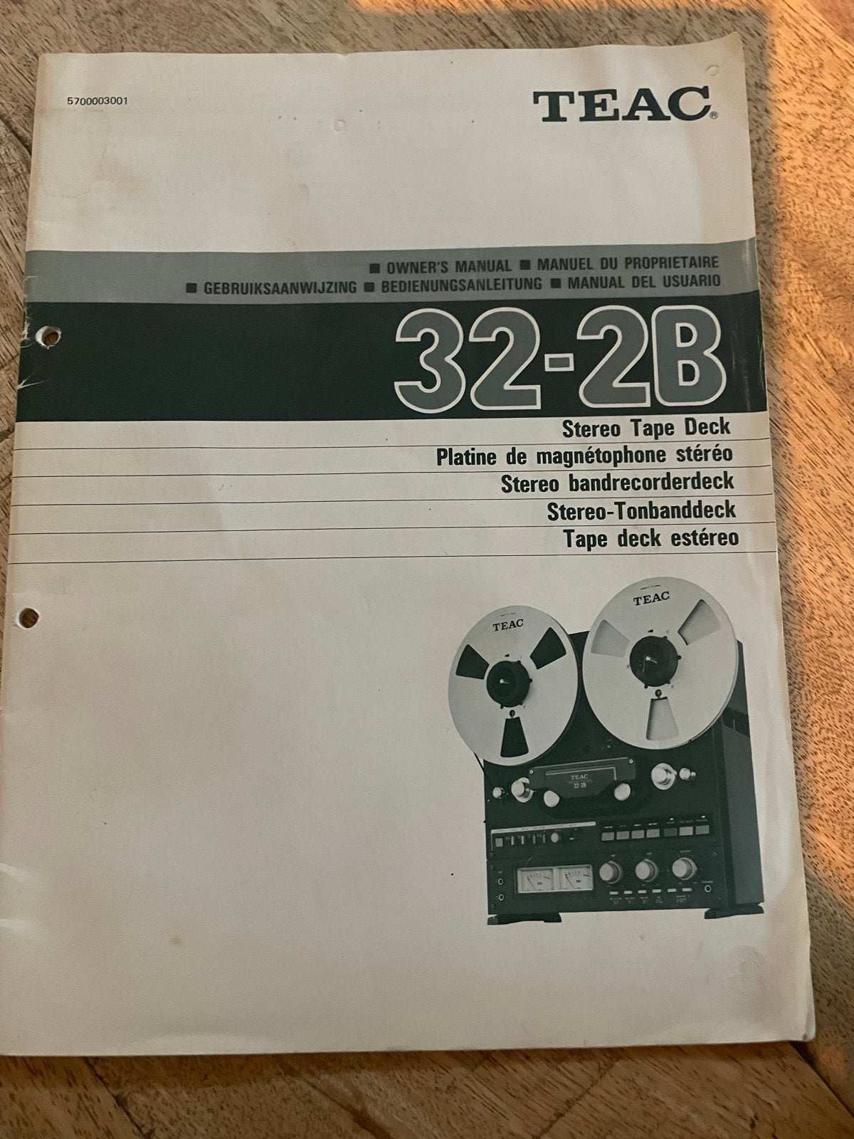 TEAC 32-2B Stereo Tape Deck Gebruiksaanwijzing, Ophalen of Verzenden, Onderdeel