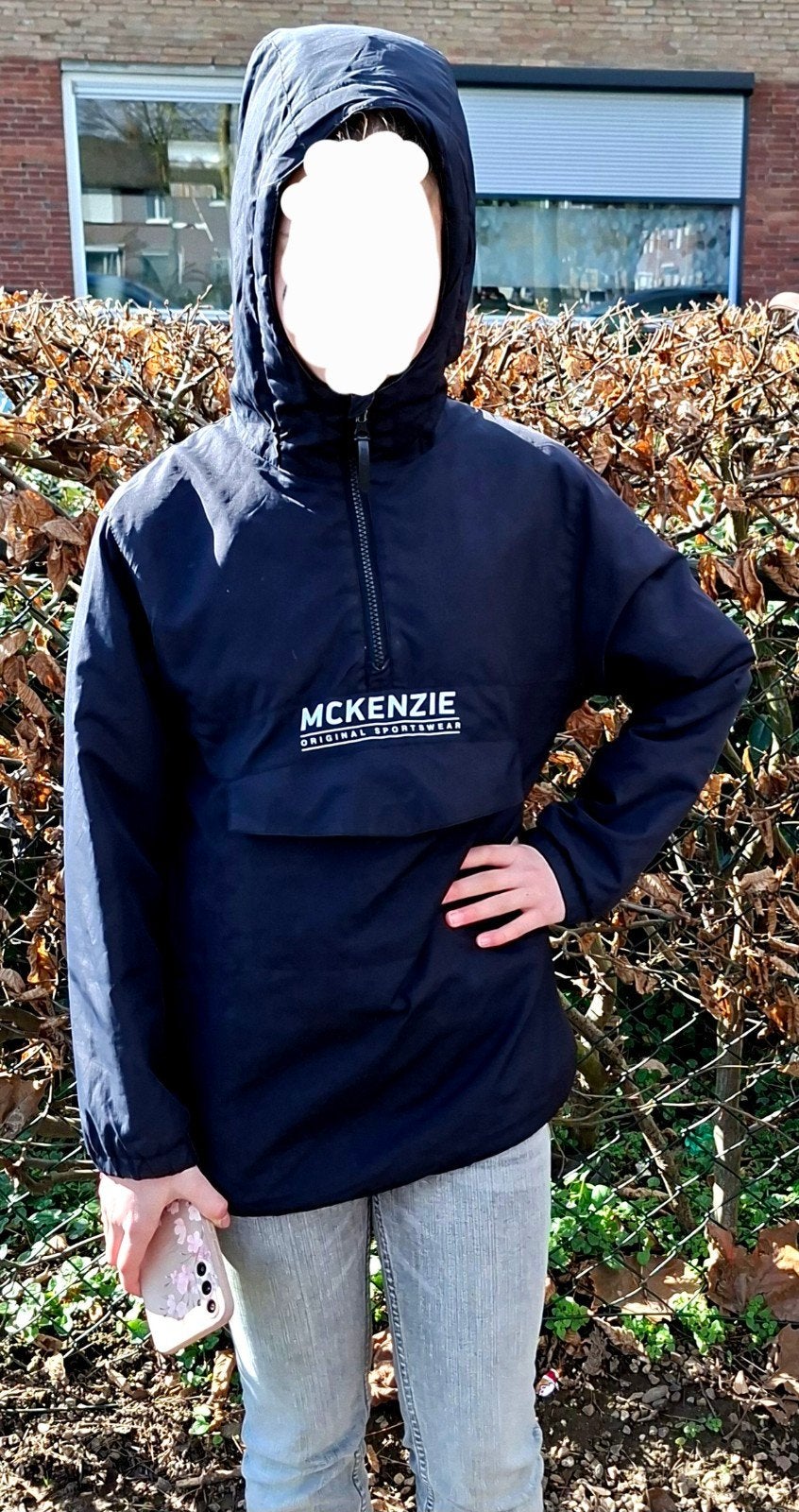 McKenzie Original Sportswear Anorak Jas, zwart 13-15 jr, Ophalen of Verzenden, Zo goed als nieuw, Jongen of Meisje, Jas