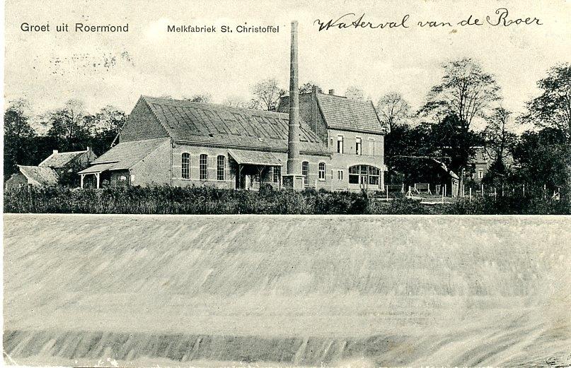 Roermond Melkfabriek St. Christoffel, Ophalen of Verzenden, Voor 1920, Gelopen, Limburg