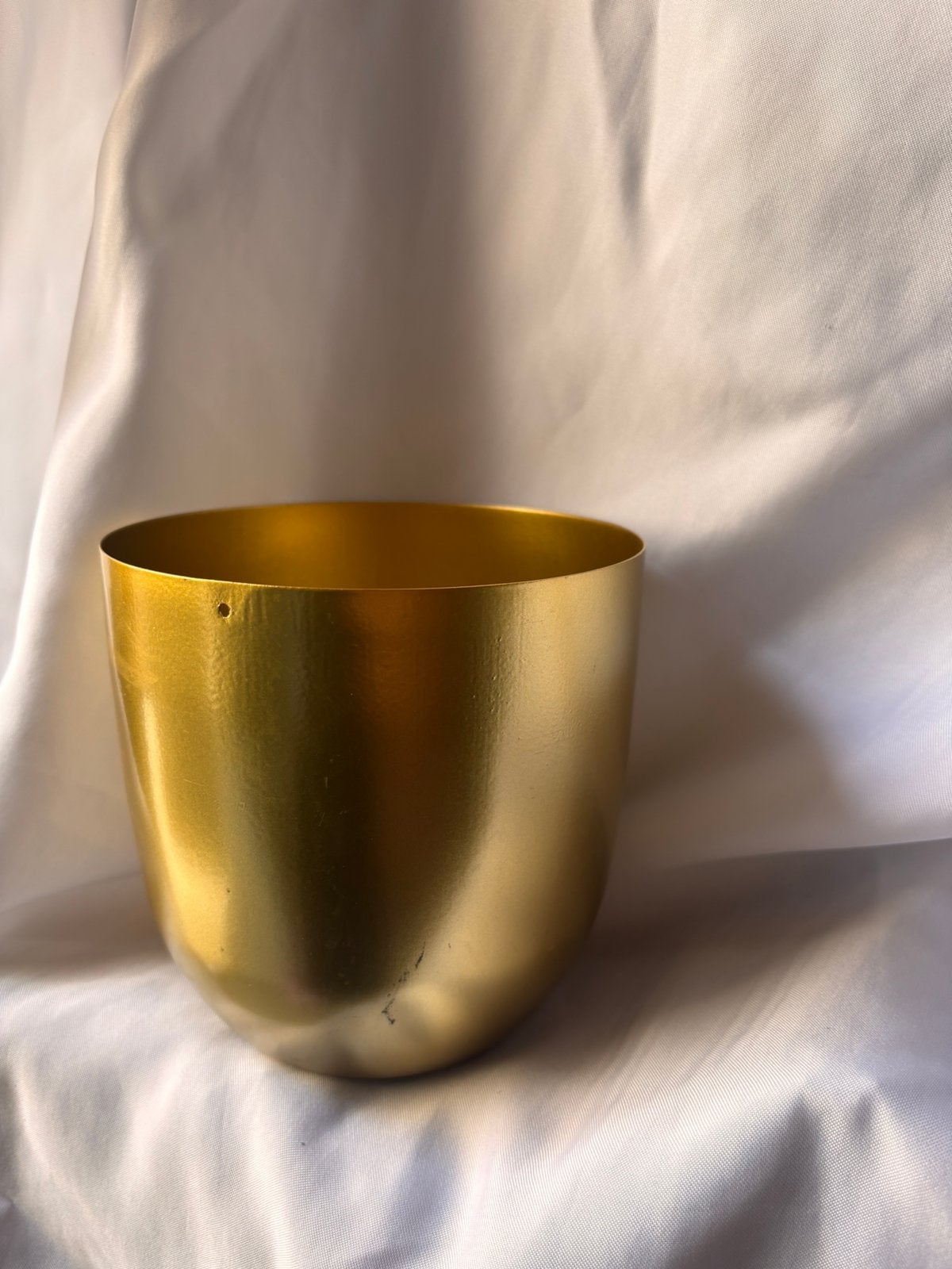Gouden vaas, Rond, Ophalen of Verzenden, Zo goed als nieuw, Aardewerk