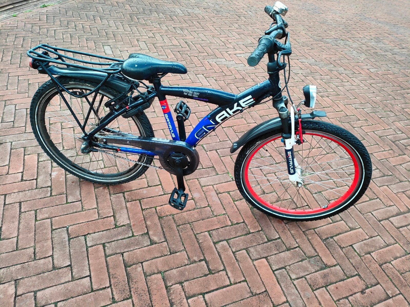 Batavus snake fiets 24 inch met 3 versnelling, Ophalen, Terugtraprem, 24 inch, Handrem
