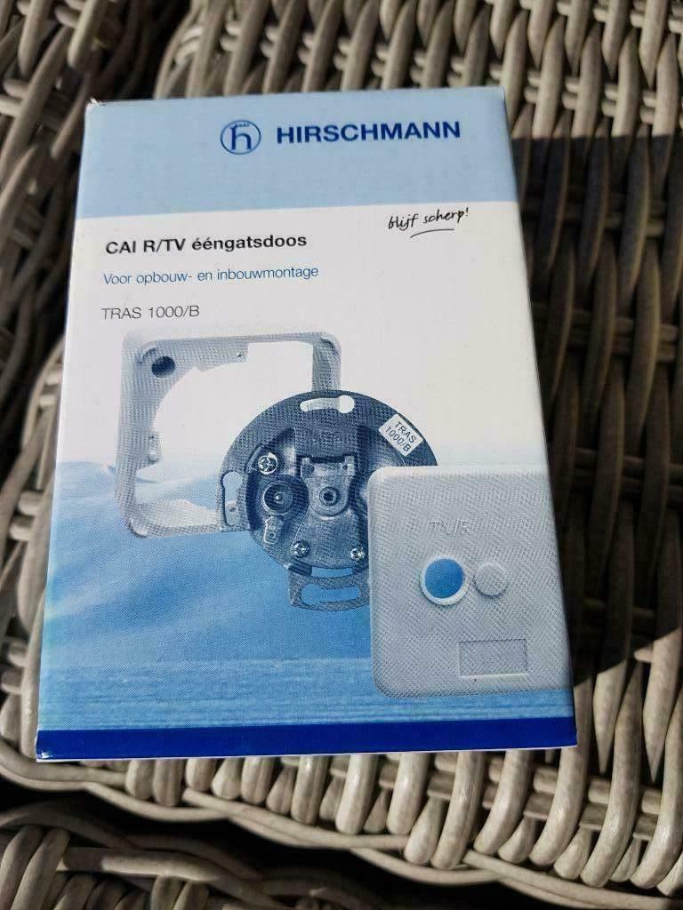 Eengatsdoos CAI R/TV Hirschmann, Ophalen of Verzenden, Nieuw, Minder dan 2 meter, Coaxiale kabel